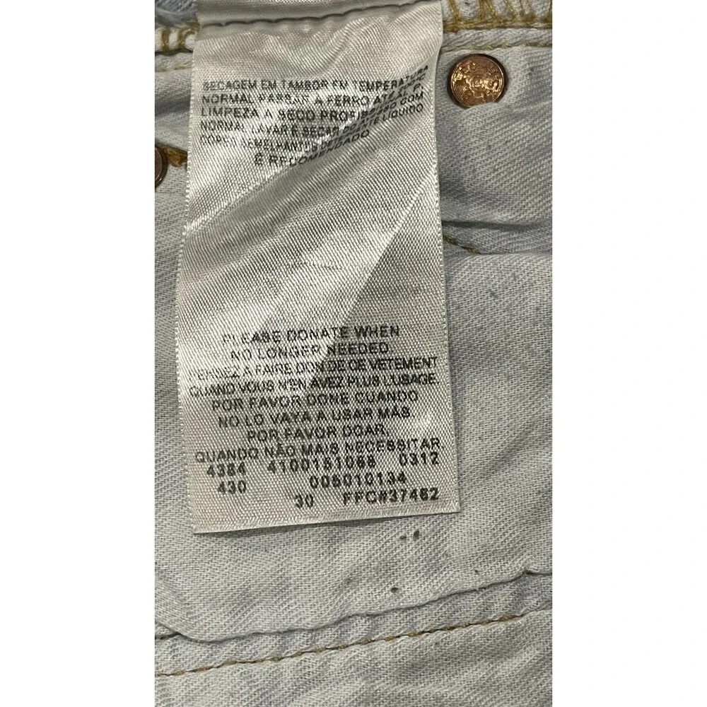Vintage 80s Levi’s 501xx Button Fly Jeans Straight Leg 38x30 Light Wash Denim